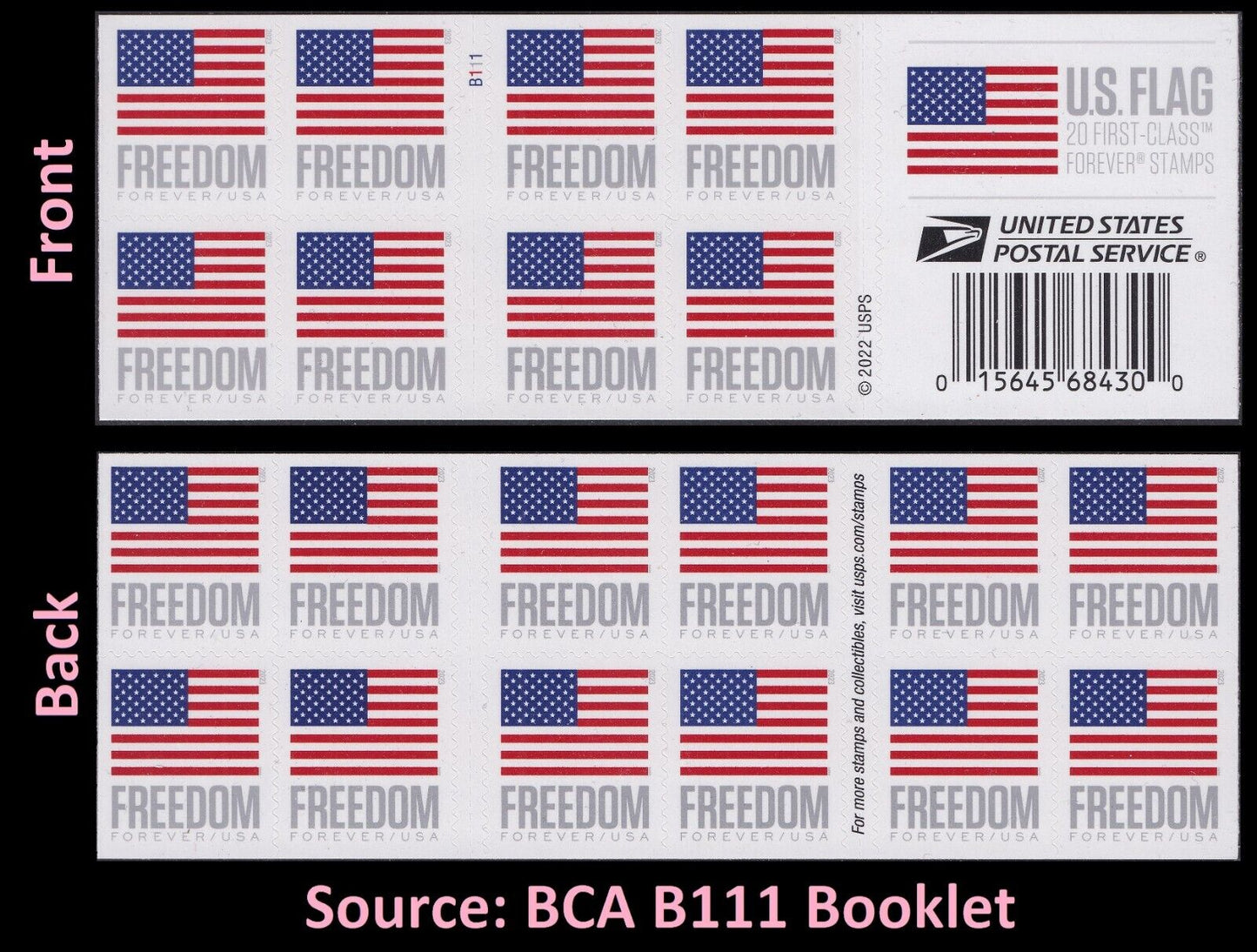 2023 US Flag Freedom Forever Stamps Booklets Sheets