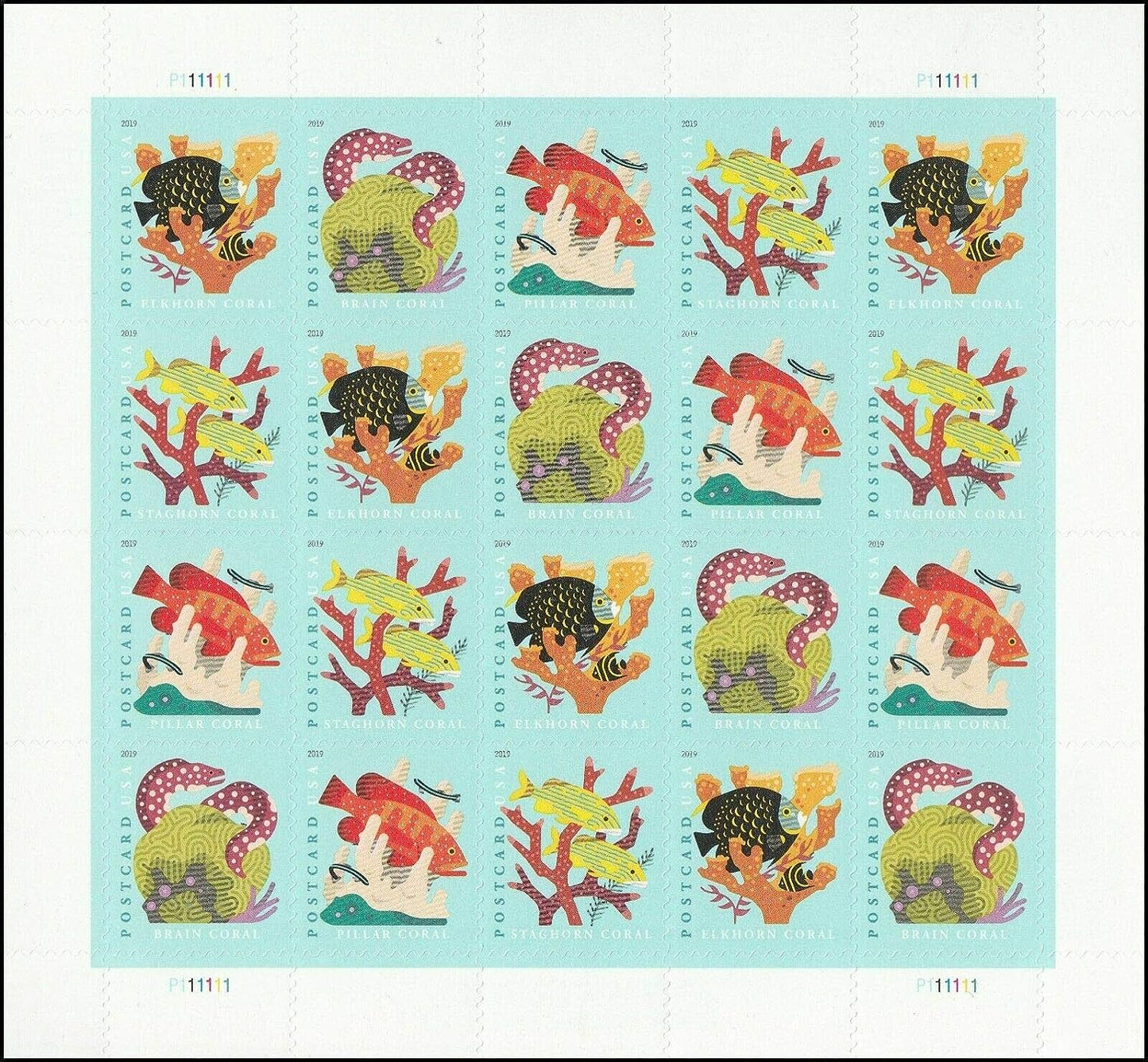 Coral Reefs Forever Postcard Postage Stamps