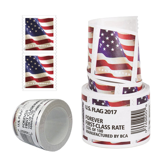 2017 US flag forever stamps in colis rolls