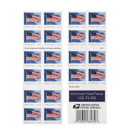 2019 US Flags Forever Postage Stamps Booklet