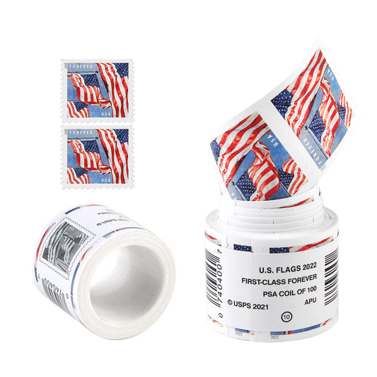 2022 US flag forever postage stamps in coils