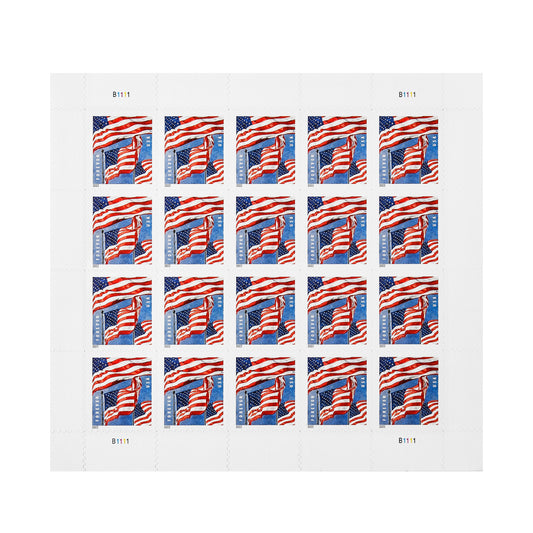 2022 US flag forever postage stamps in sheets
