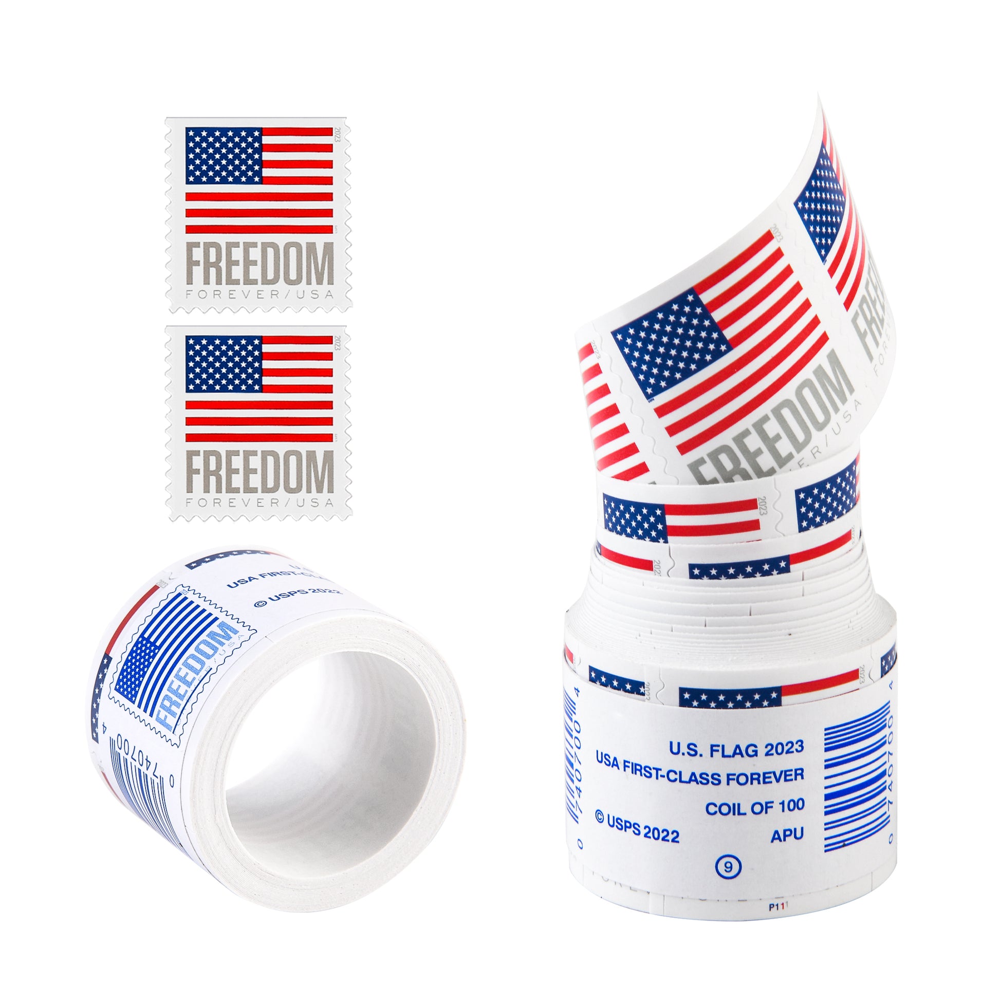 2023 US Flag Freedom Forever Postage Stamps Coils Rolls