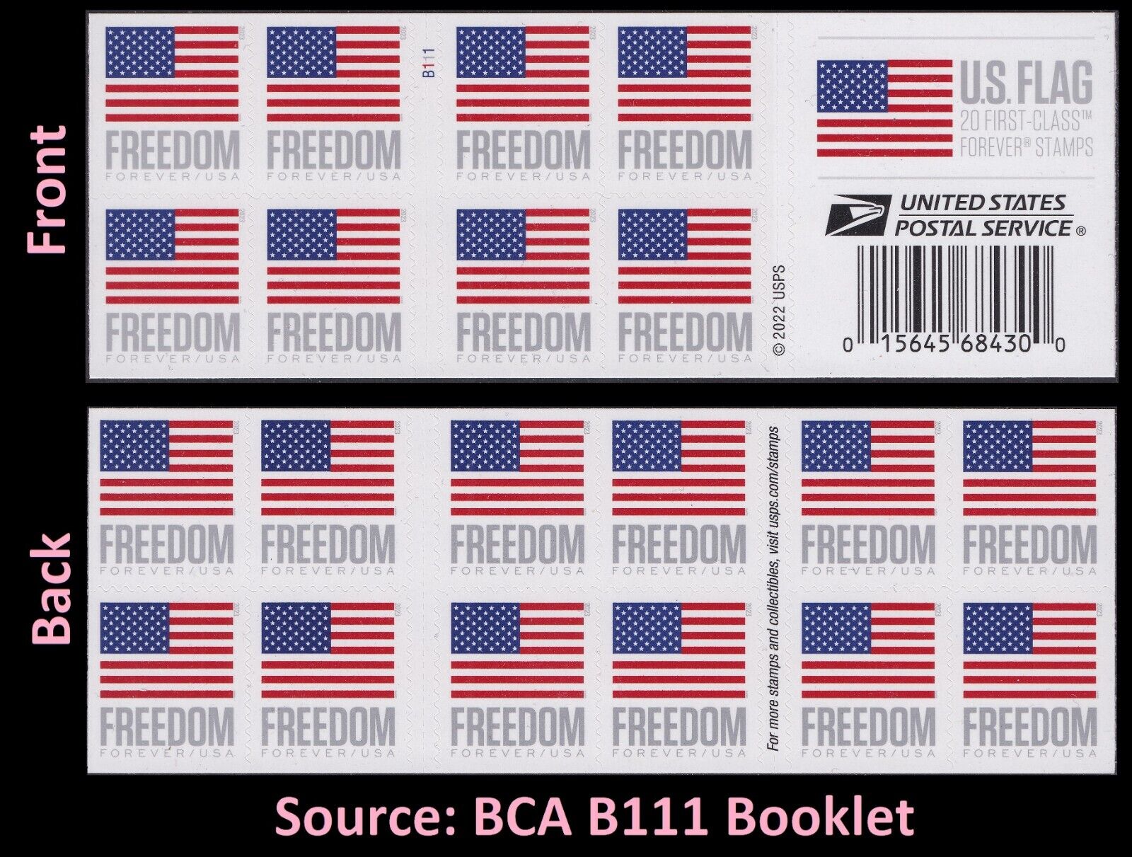 2023 US Flag Freedom Forever Stamps Booklets Sheets